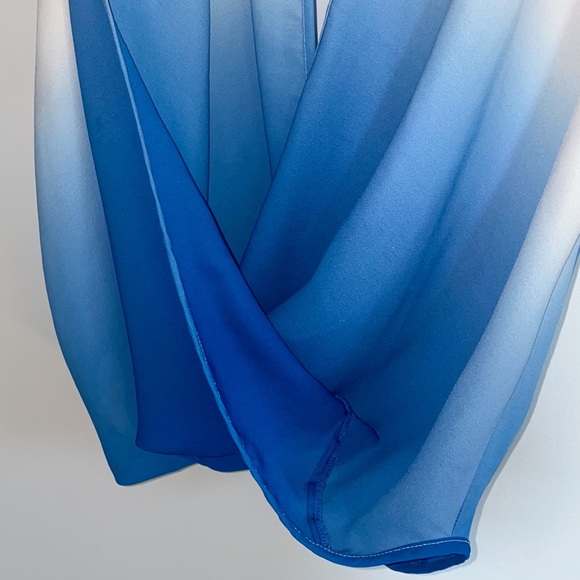 White & Blue Ombre Blouse - Picture 7 of 7